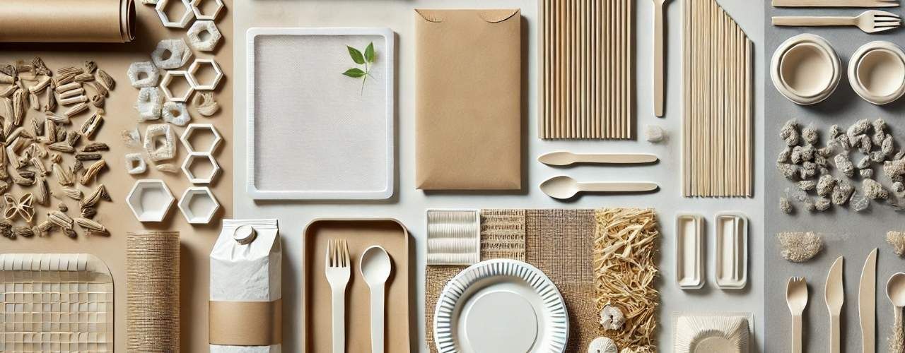 Foto di alcuni materiali biodegradabili
